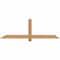 Ekena Millwork Eugene Smooth Timber Gable Bracket, Western Red Cedar, 60"W x 20"H x 1 1/2"D x 3 1/2"F, 8/12 Pitch GBW060X20X0204EUG00SWR - alternate 1